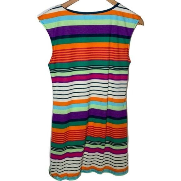 Gracia Dress Womens Small S Sleeveless Mini Shift Striped Multicolor Casual - Picture 2 of 11